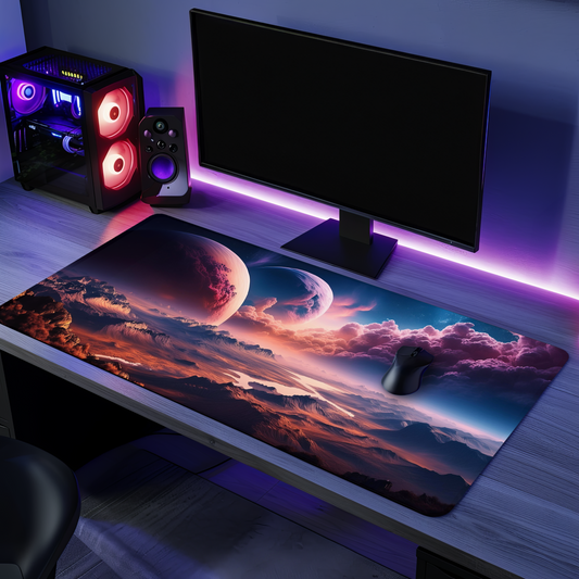 Galaxy Space Mouse Mat Large Gaming Desk Pad Desk Mat Uk