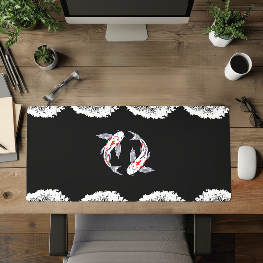 Japanese Koi Artisan Mouse Mat Large Gaming Desk Pad Desk Mat Uk