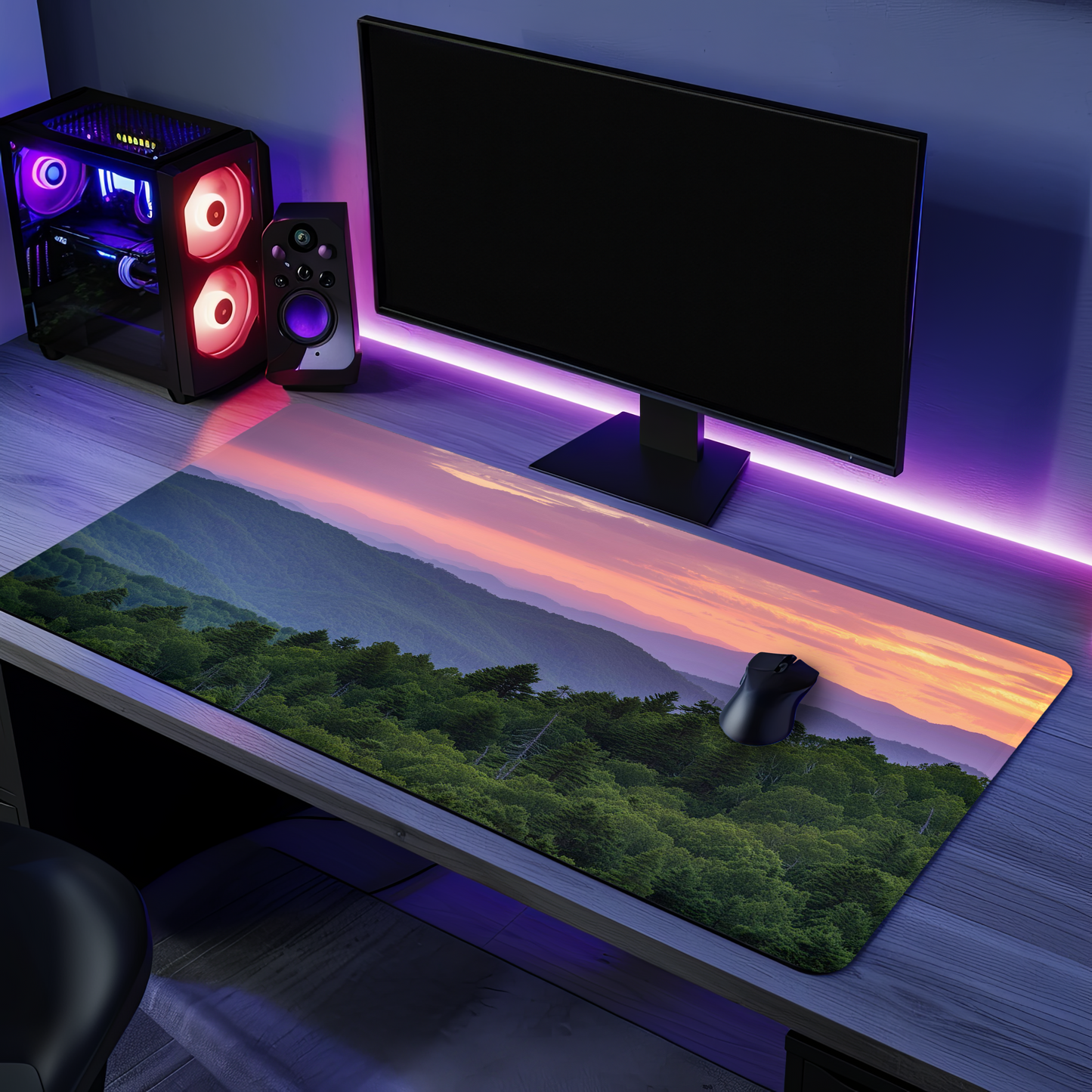 Retro Sunset Mouse Mat Large Gaming Desk Pad Desk Mat Uk